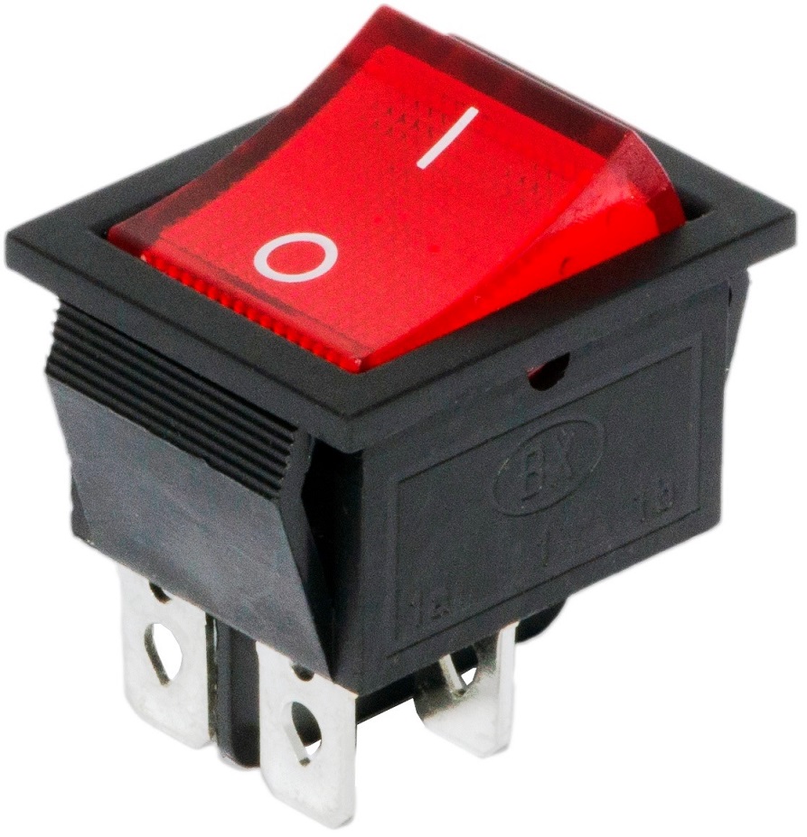 Выключатель UNITED PARTS KCD4, 250В, 16А, 4 контакта (31×25мм), шт