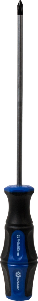 Отвёртка КОБАЛЬТ Ultra Grip PH-1 х 150 ммCR-V, двухкомпонентная рукоятка (1 шт.) подвес