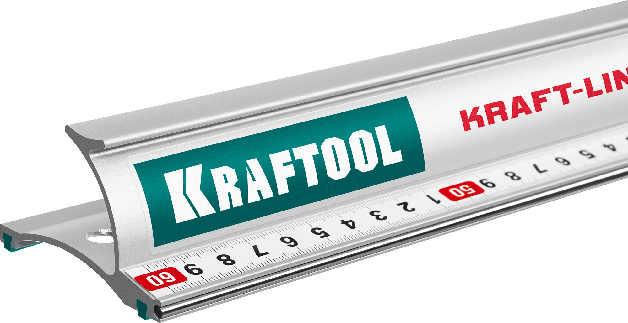 KRAFTOOL KRAFT-LINE, 0.6 м, усиленная алюминиевая линейка со стальной направляющей (34275-60)