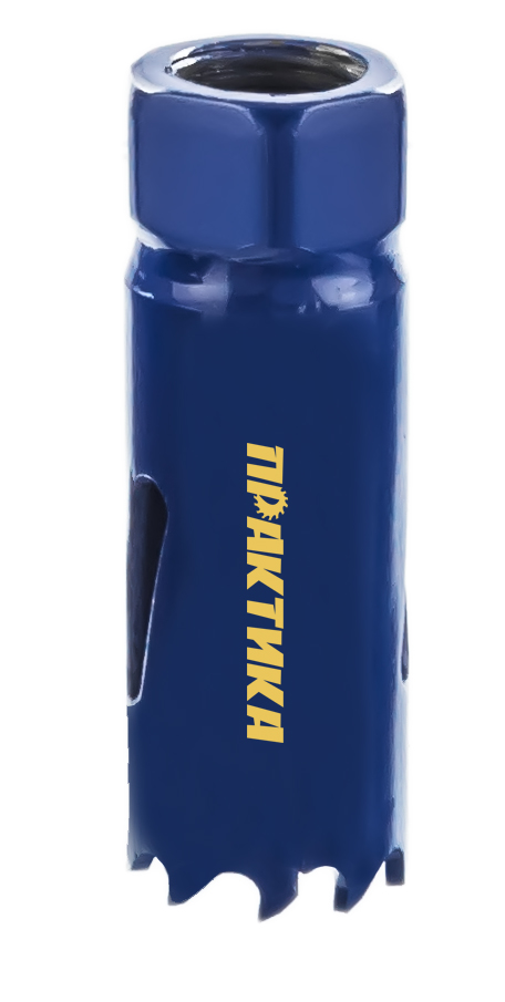 Коронка биметаллическая ПРАКТИКА  19 мм (3/4"), (1шт), клипса