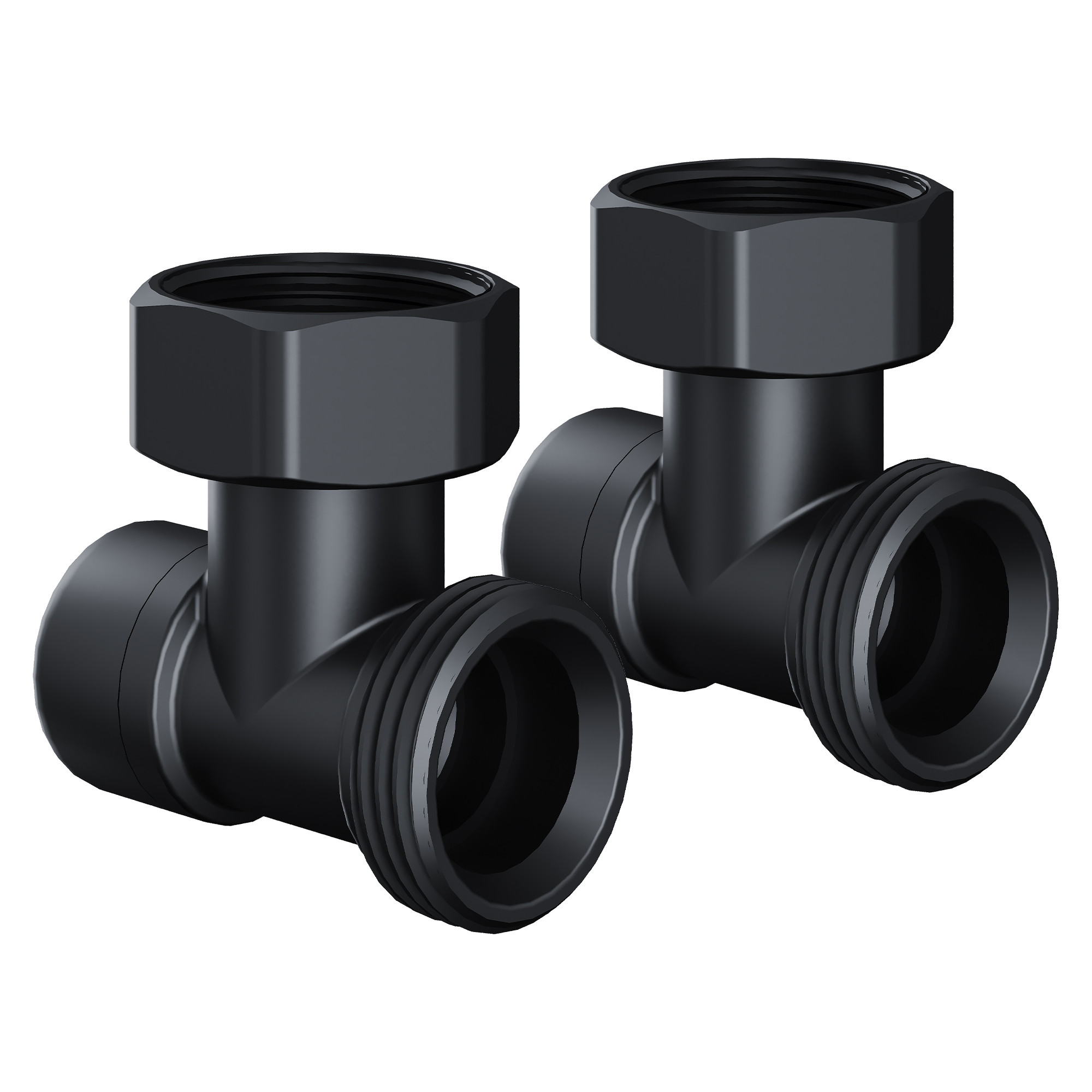 Набор нижнего подключения Royal Thermo Design угловой раздельный 3/4х3/4ЕК (черный)