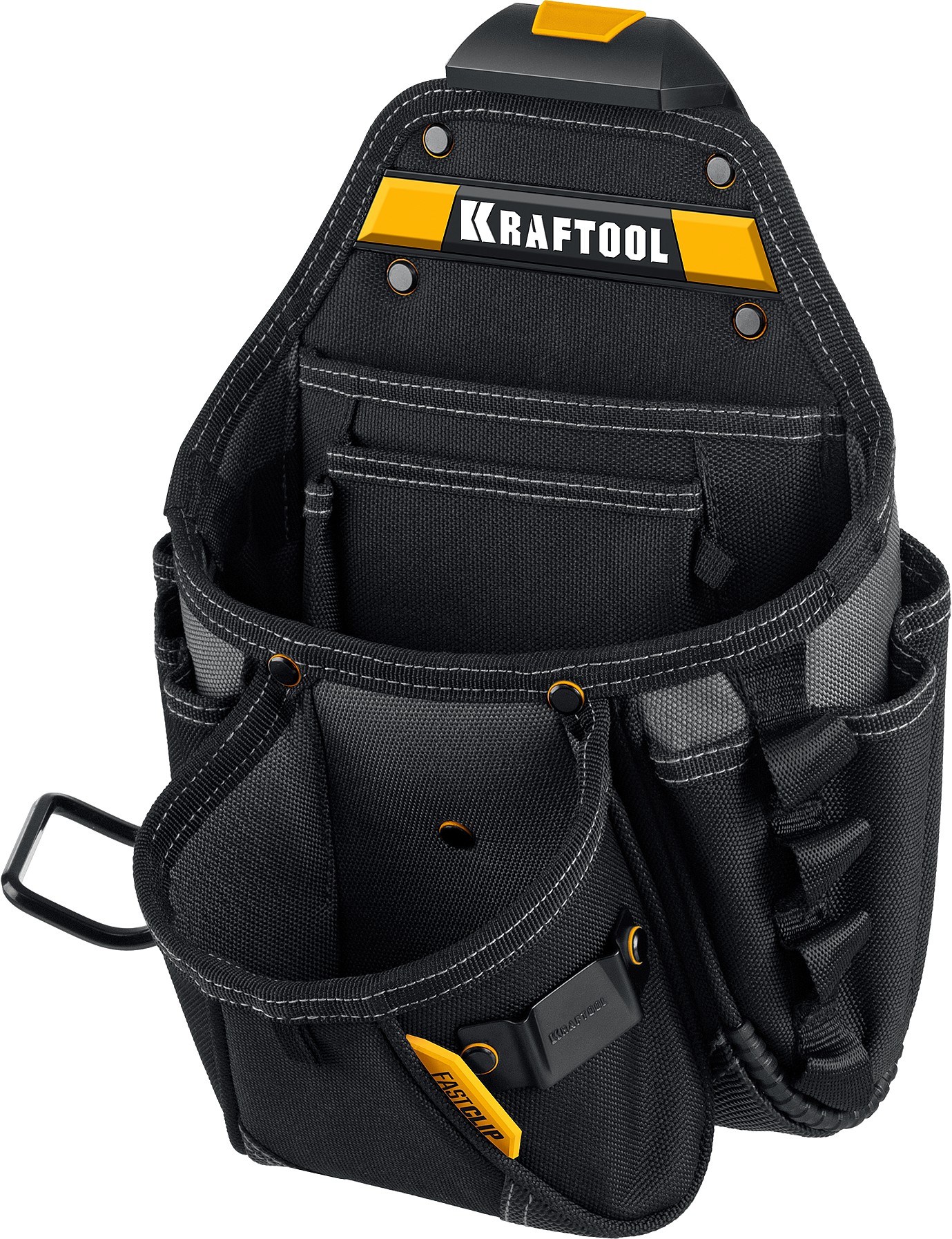 KRAFTOOL KBS-3L пояс монтажника, в комплекте: пояс монтажника и 2 большие сумки (38761)