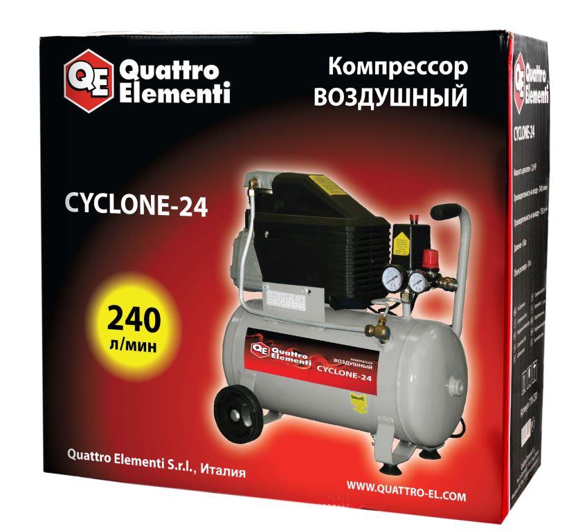 Компрессор поршневой масляный QUATTRO ELEMENTI CYCLONE-24