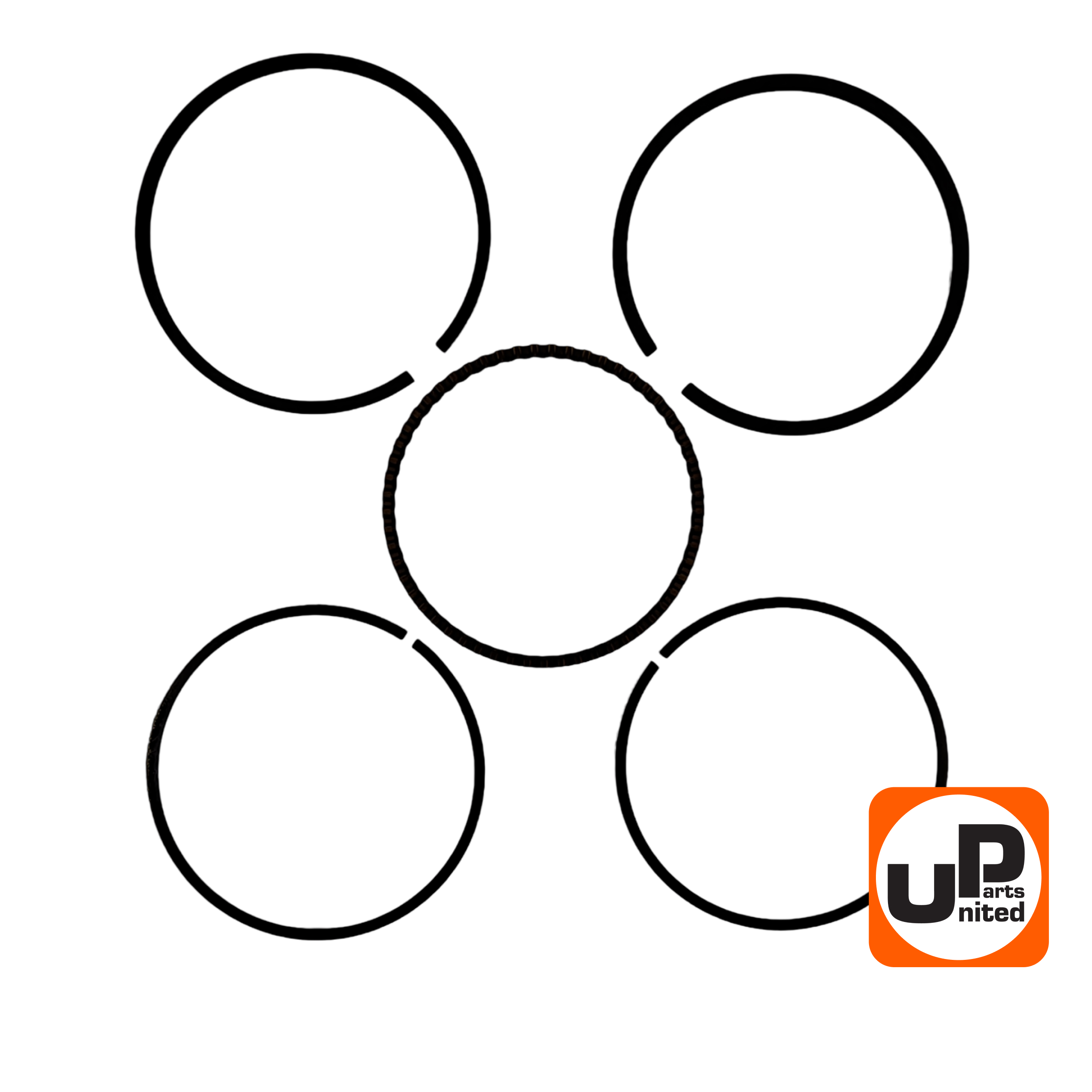 Кольцо поршневое UNITED PARTS Ø60×1,5мм GX120 комплект (90-1046), шт