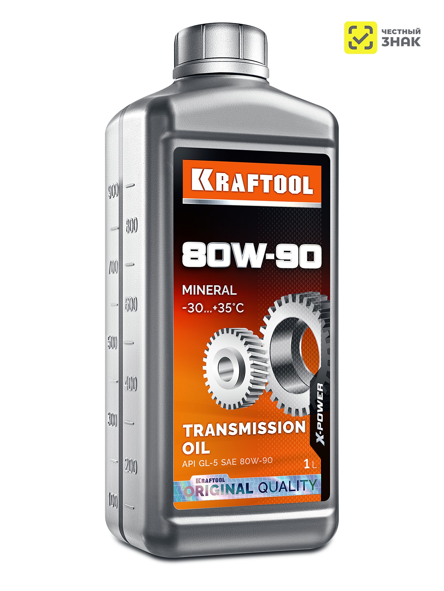 KRAFTOOL SAE 80W-90, 1 л, минеральное трансмиссионное масло (41530-1)