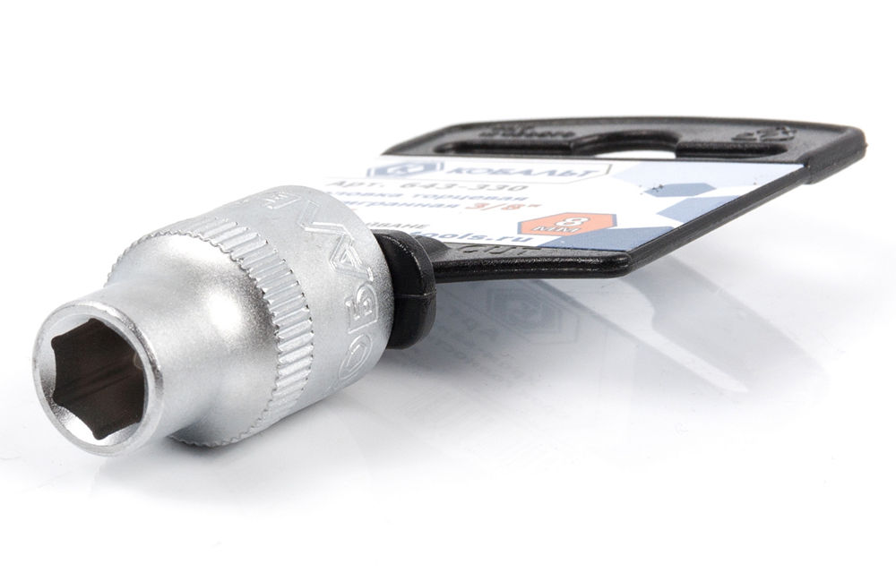 Головка торцевая КОБАЛЬТ 3/8", 8 мм, Cr-V(1 шт.) подвес