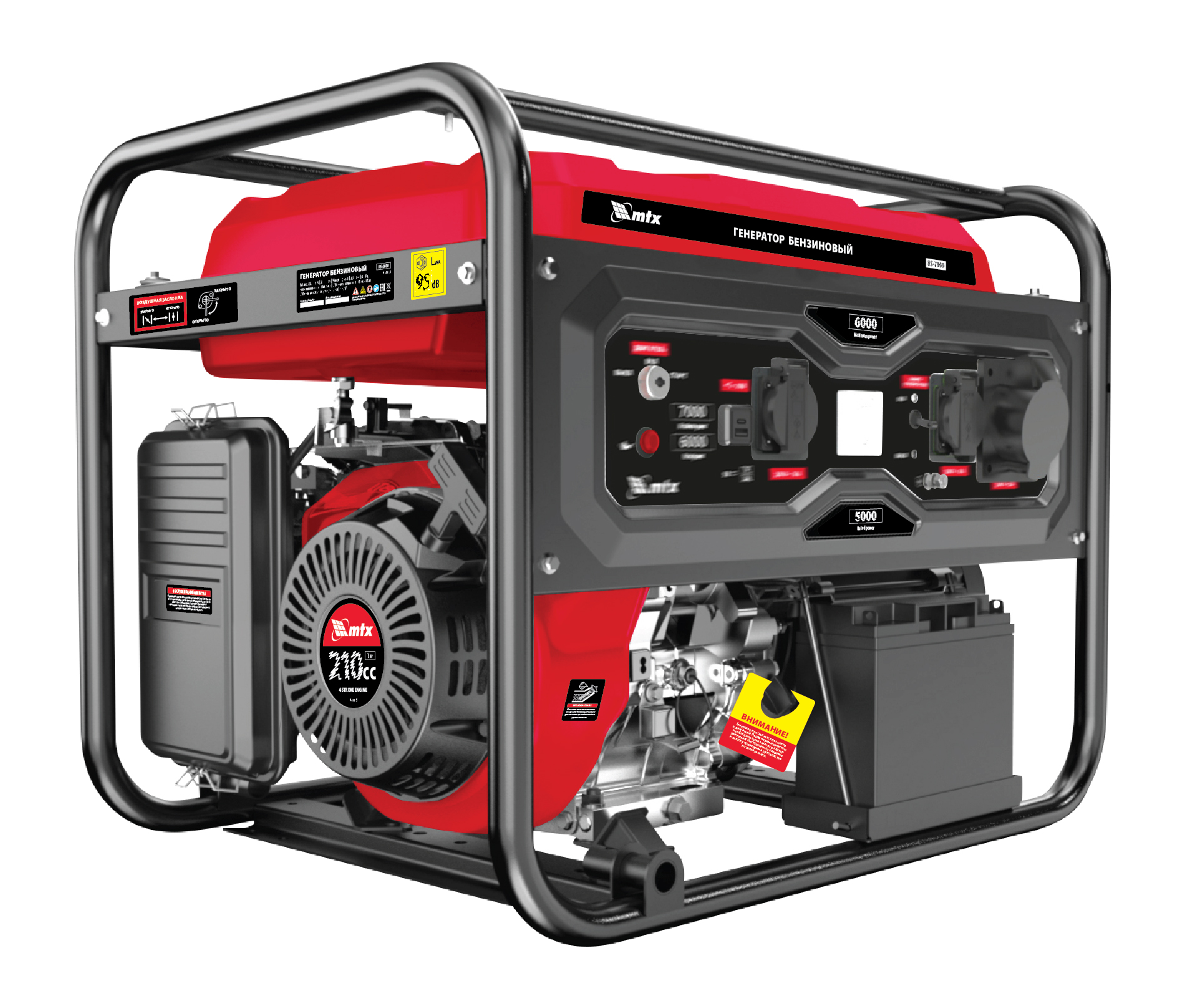 Генератор бензиновый RS-9000E, 7 кВт, 230В, электростартер MTX