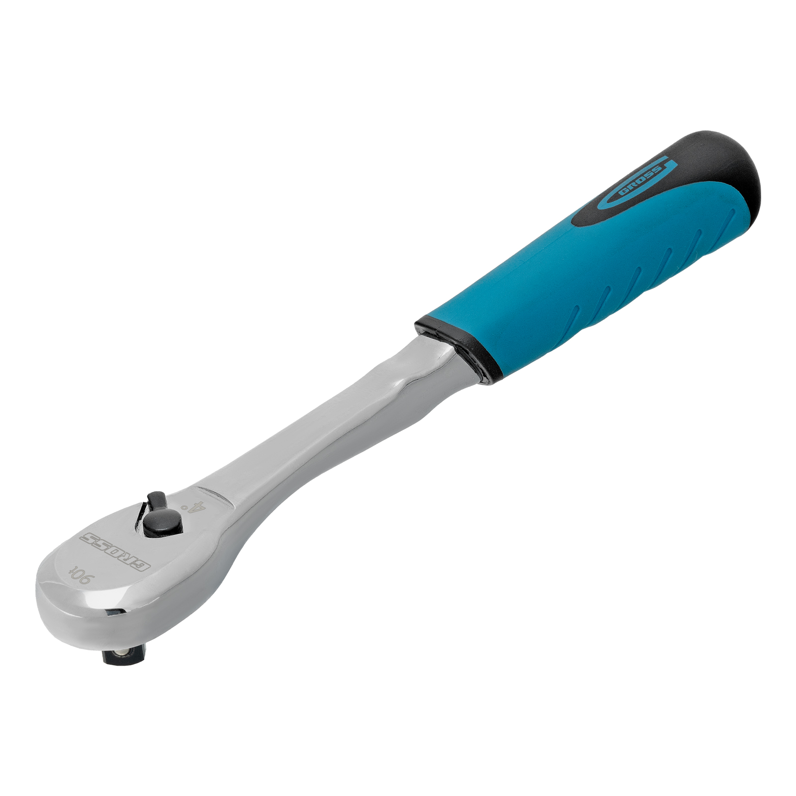 Ключ-трещотка 3/8", CrV, 90 зубьев, усиленный, хром Gross