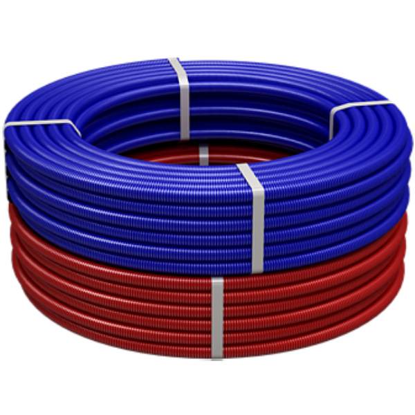 Труба Royal Thermo гофрированная 20 мм (для труб d16 Pex), синяя (бухта 100 м)