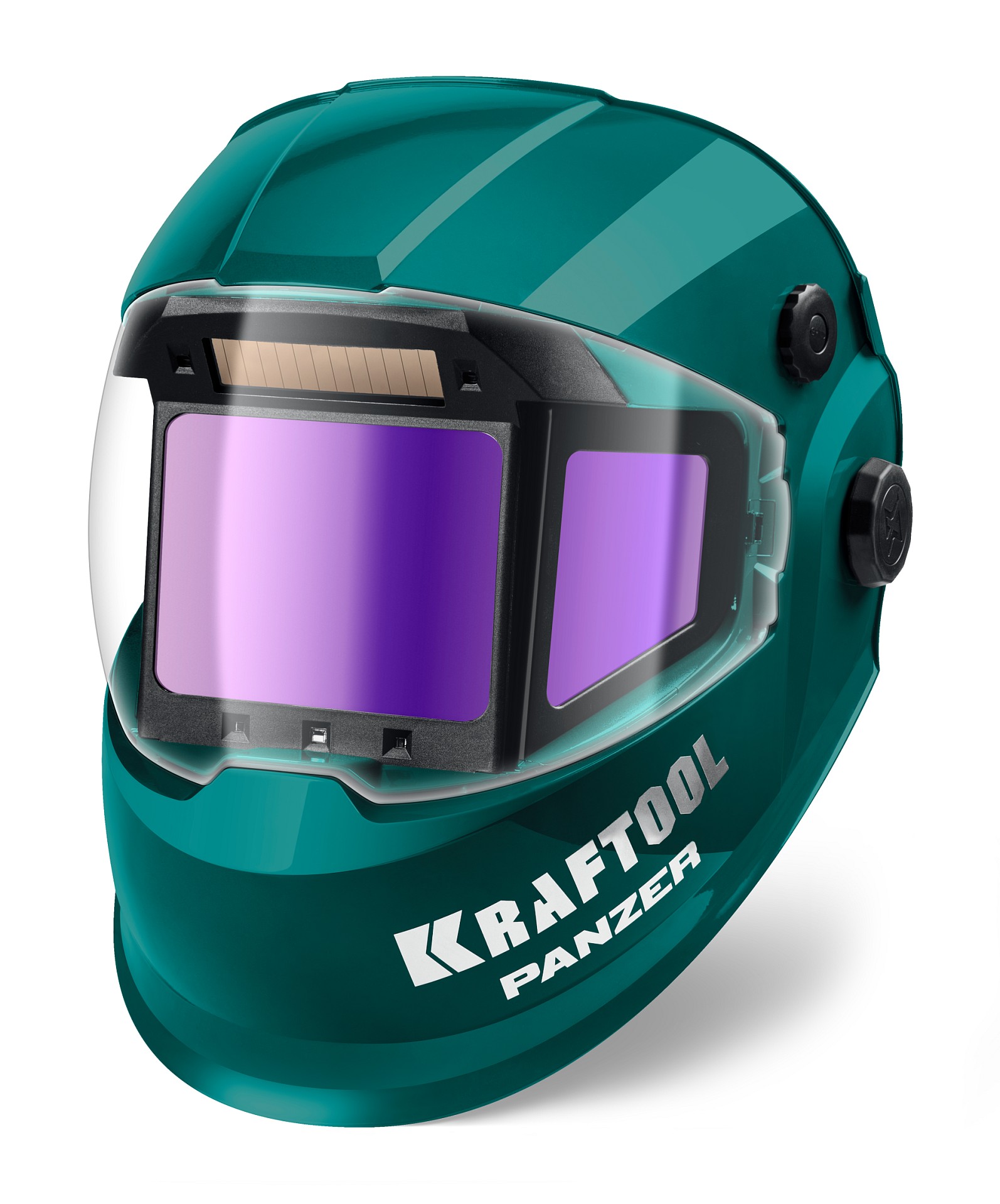 KRAFTOOL PANZER хамелеон, с панорамным трёхсторонним светофильтром, затемнение 3/4-8/9-14, маска сварщика (11061)
