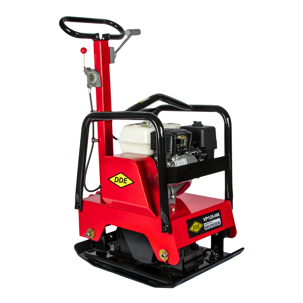 Виброплита реверсивная DDE  VP125HK (дв. Honda 5,5 л.с., плита 630×400 мм, до 500 кв. м/час, 139 кг, гл. упл. 30 см, колеса), шт
