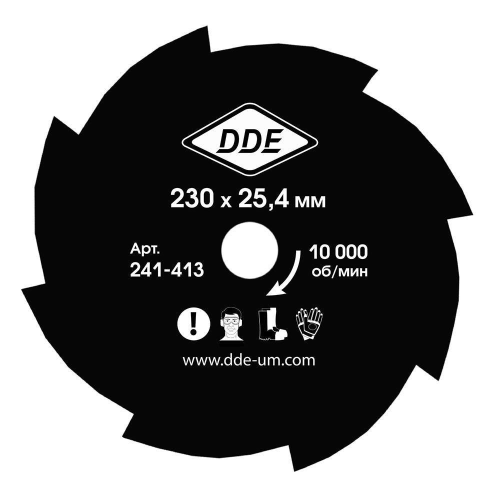 Диск GRASS CUT (230х25.4/20 мм; 8 зубьев) для триммеров DDE 241-413