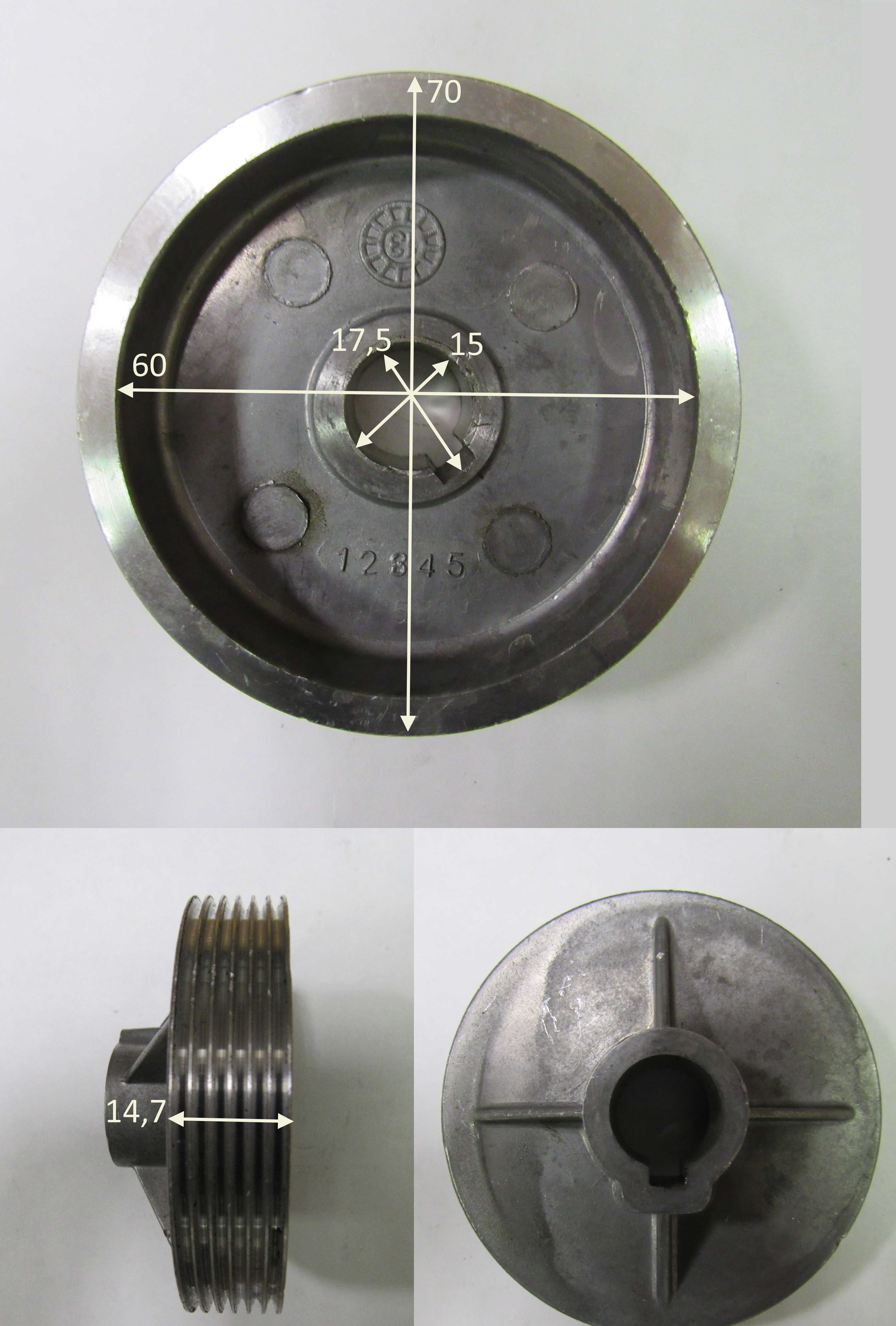 Шкив ведомый редуктора DDE LM46-60D / LM51-60D / LM53-75D, шт