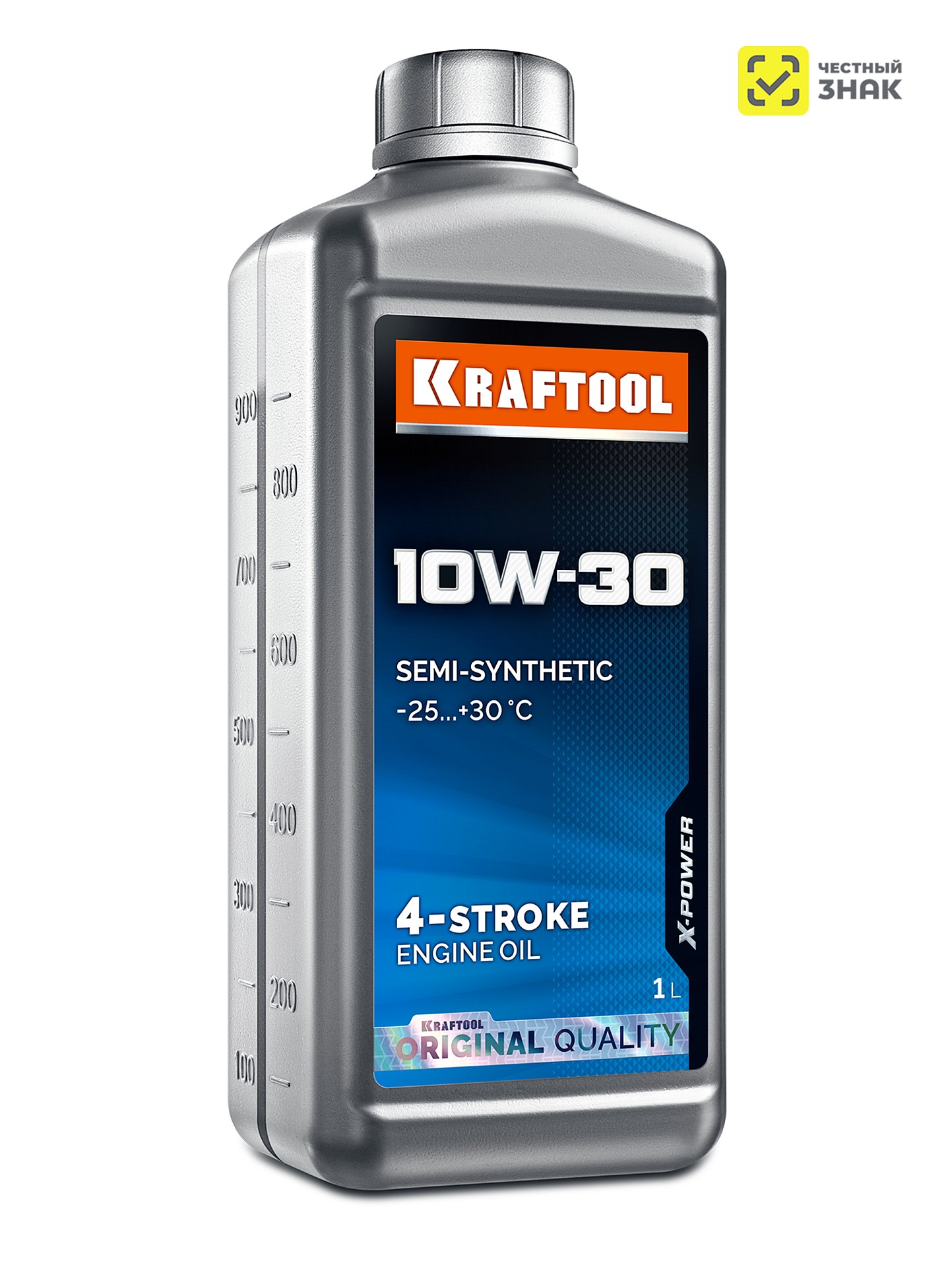 KRAFTOOL 10W-30, 1 л, полусинтетическое масло для 4-тактных двигателей (41513-1)