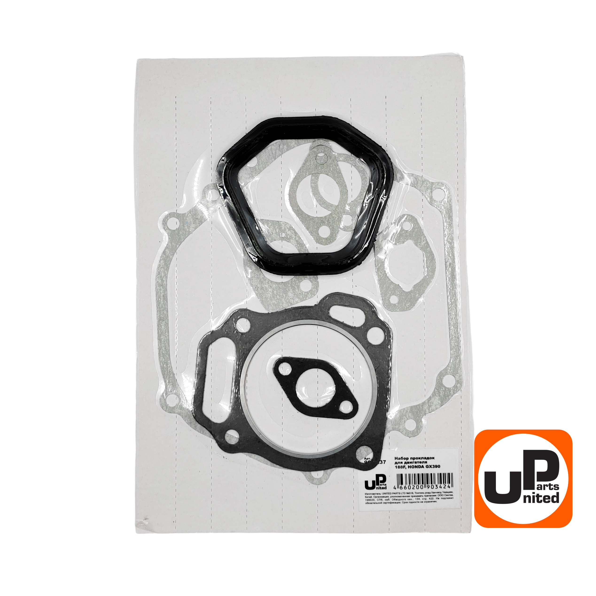 Набор прокладок UNITED PARTS 188F, GX390, шт
