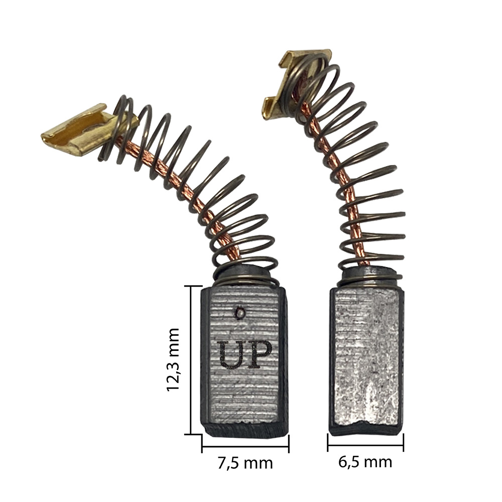 Щетка графитовая UNITED PARTS для HITACHI (аналог 999072 / 999041)  6,5х7,5х12,3мм, пар