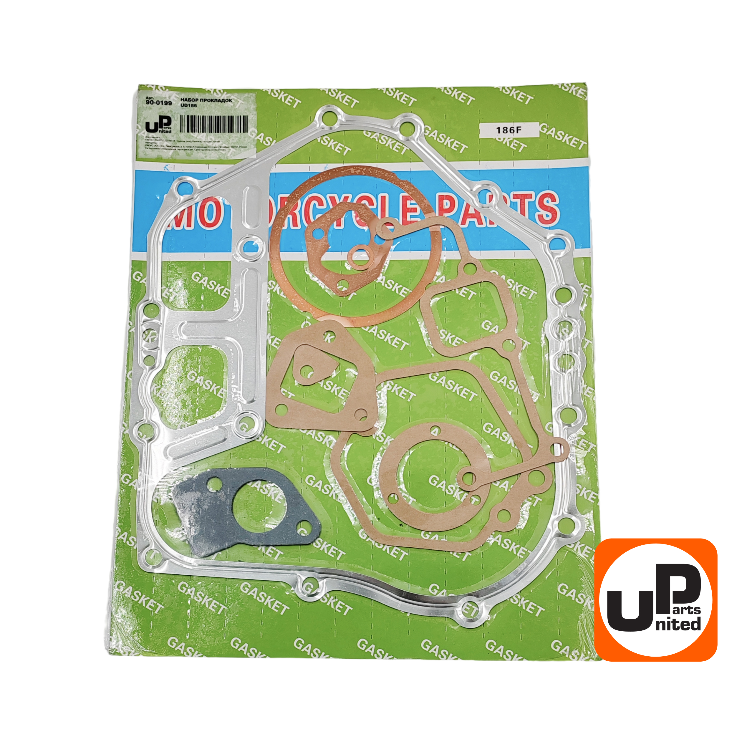 Набор прокладок UNITED PARTS для двигателя UD186, шт