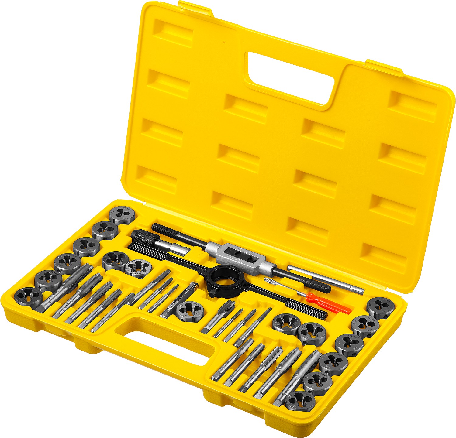 STAYER MaXCut, 40 предметов, инструментальная сталь, набор метчиков и плашек (2805-H40)