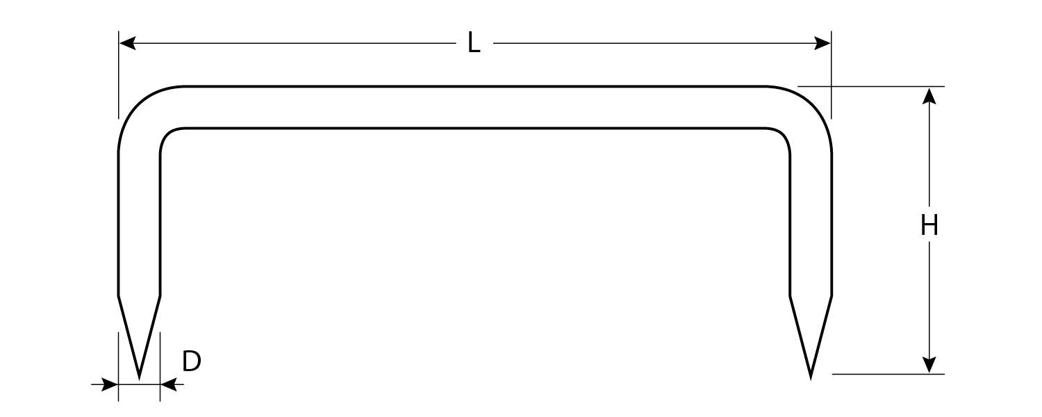 ЗУБР 250 x 70 x 8 мм, 100 шт, строительная скоба кованая (311165-250-70)