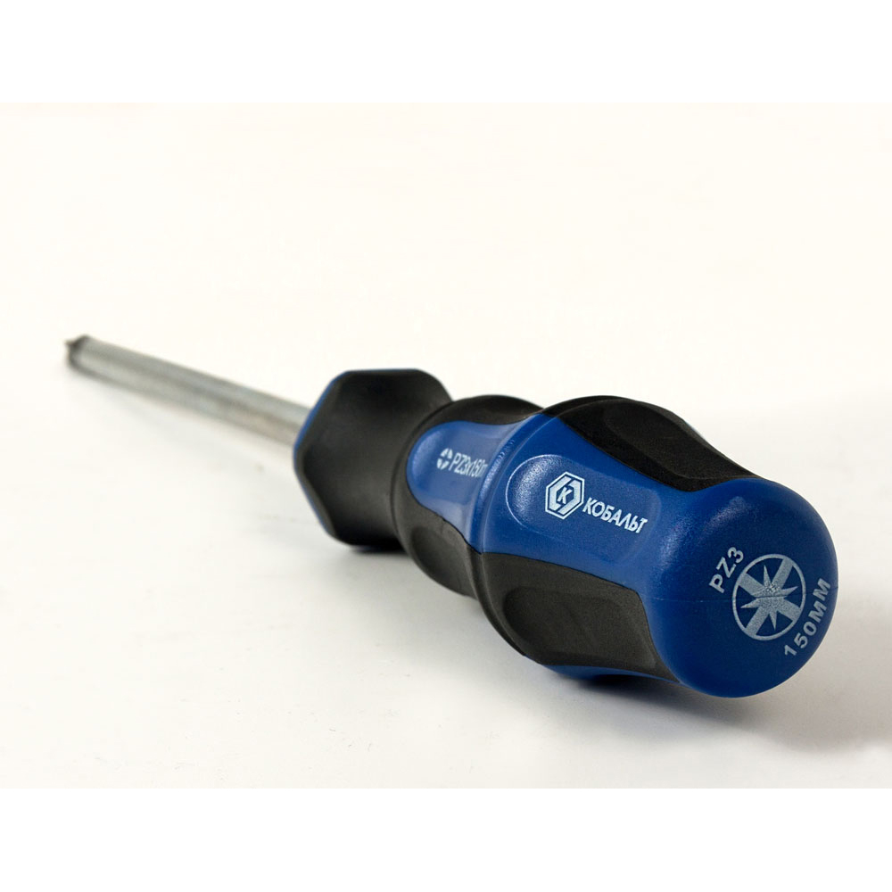 Отвёртка КОБАЛЬТ Ultra Grip PZ-3 х 150 ммCR-V, двухкомпонентная рукоятка (1 шт.) подвес