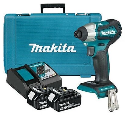 Гайковёрт аккумуляторный ударный MAKITA DTW180RFE (18 В, 180нм, 3/8", 1,5кг, 2акк.Li-ion.3Ач, кейс)