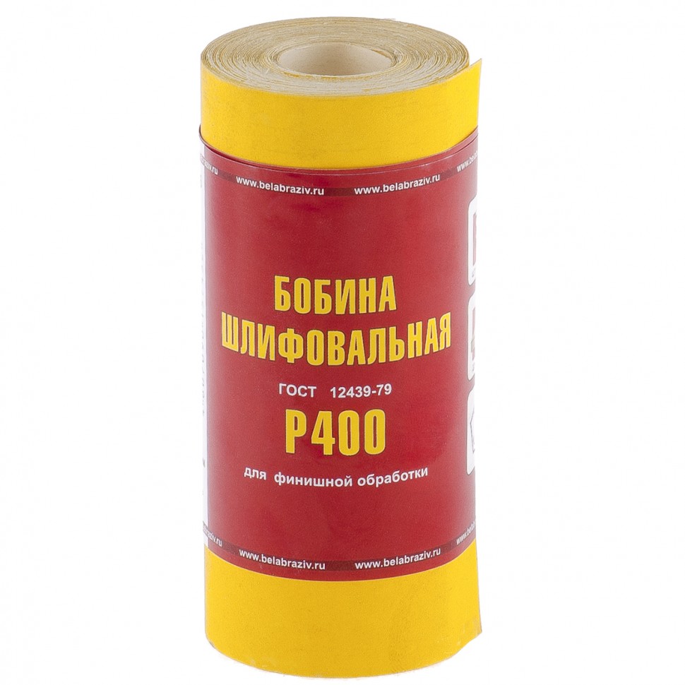 Шкурка на бумажной основе, LP41C, зернистость Р 400, мини-рулон 115 мм х 5 м, "БАЗ"