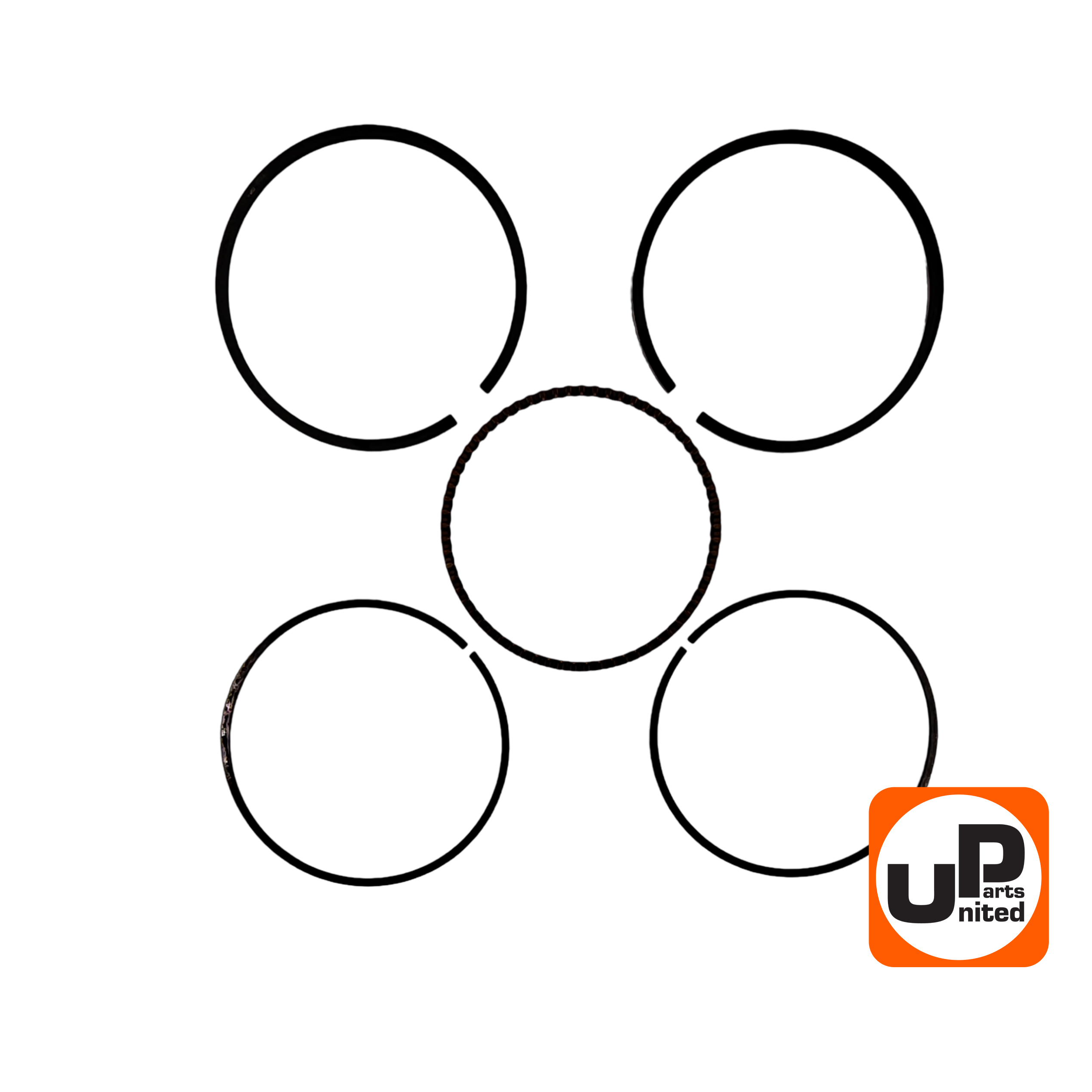Кольцо поршневое UNITED PARTS Ø68×1,5 мм 168F, GX160/200 компл., шт
