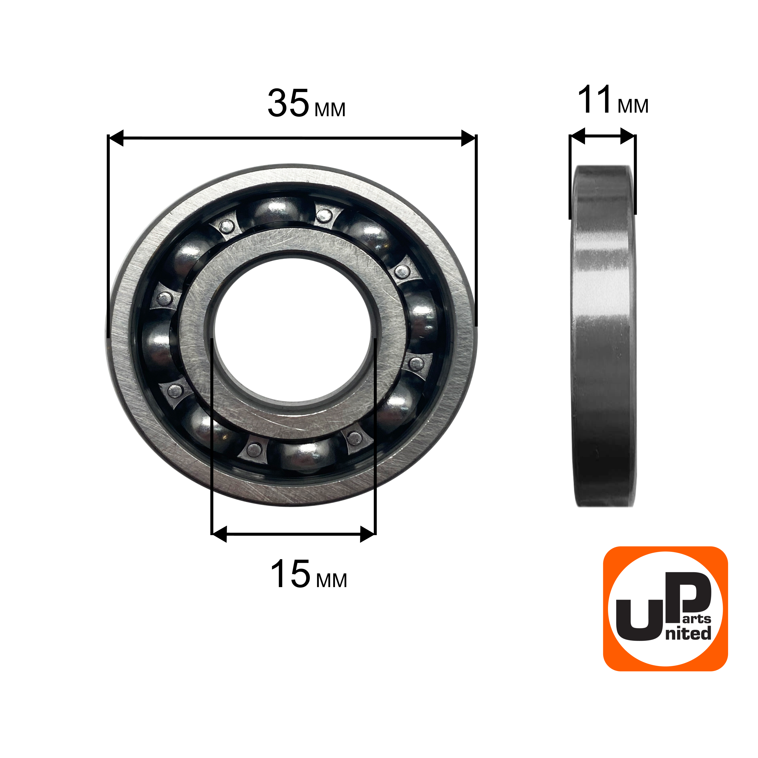 Подшипник шариковый UNITED PARTS 6202, шт