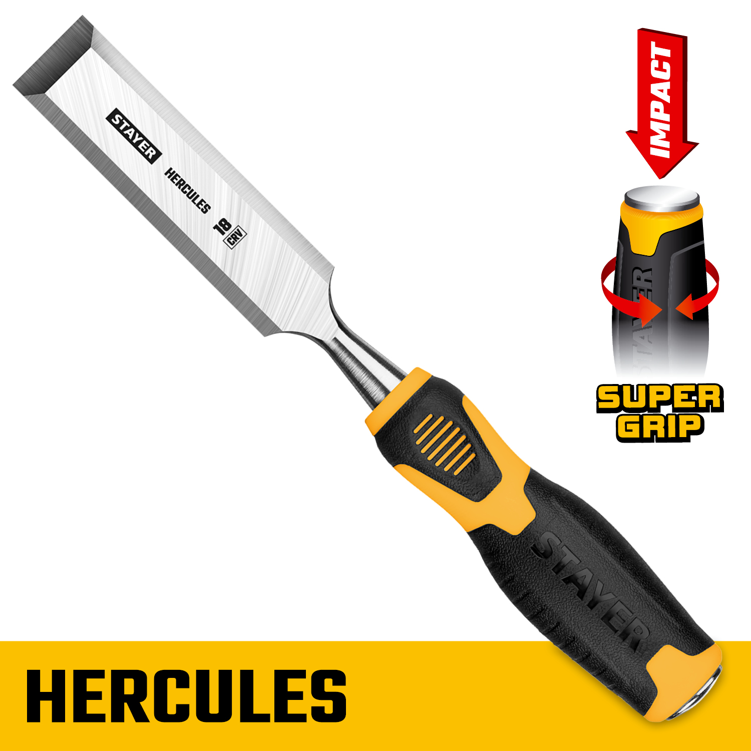 STAYER Hercules, 18 мм, стамеска-долото, Professional (18205-18)