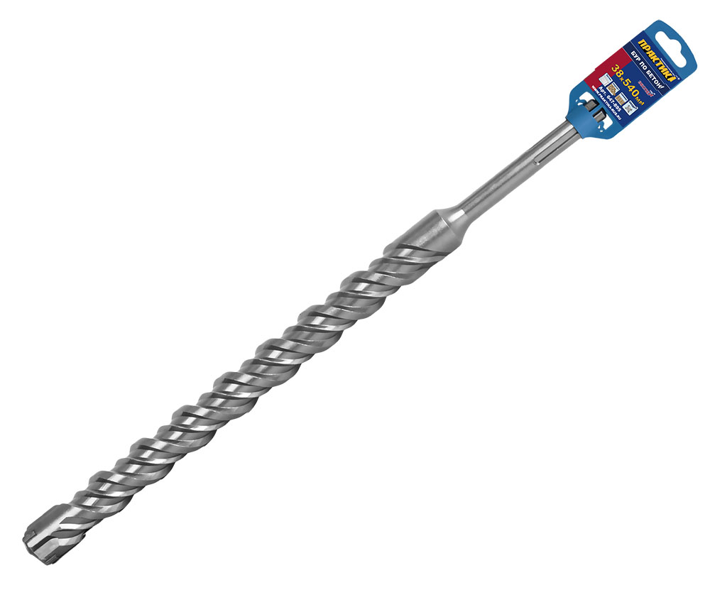 Бур SDS-MAX ПРАКТИКА  38 х 540 мм, КВАДРО, серия Эксперт, по бетону