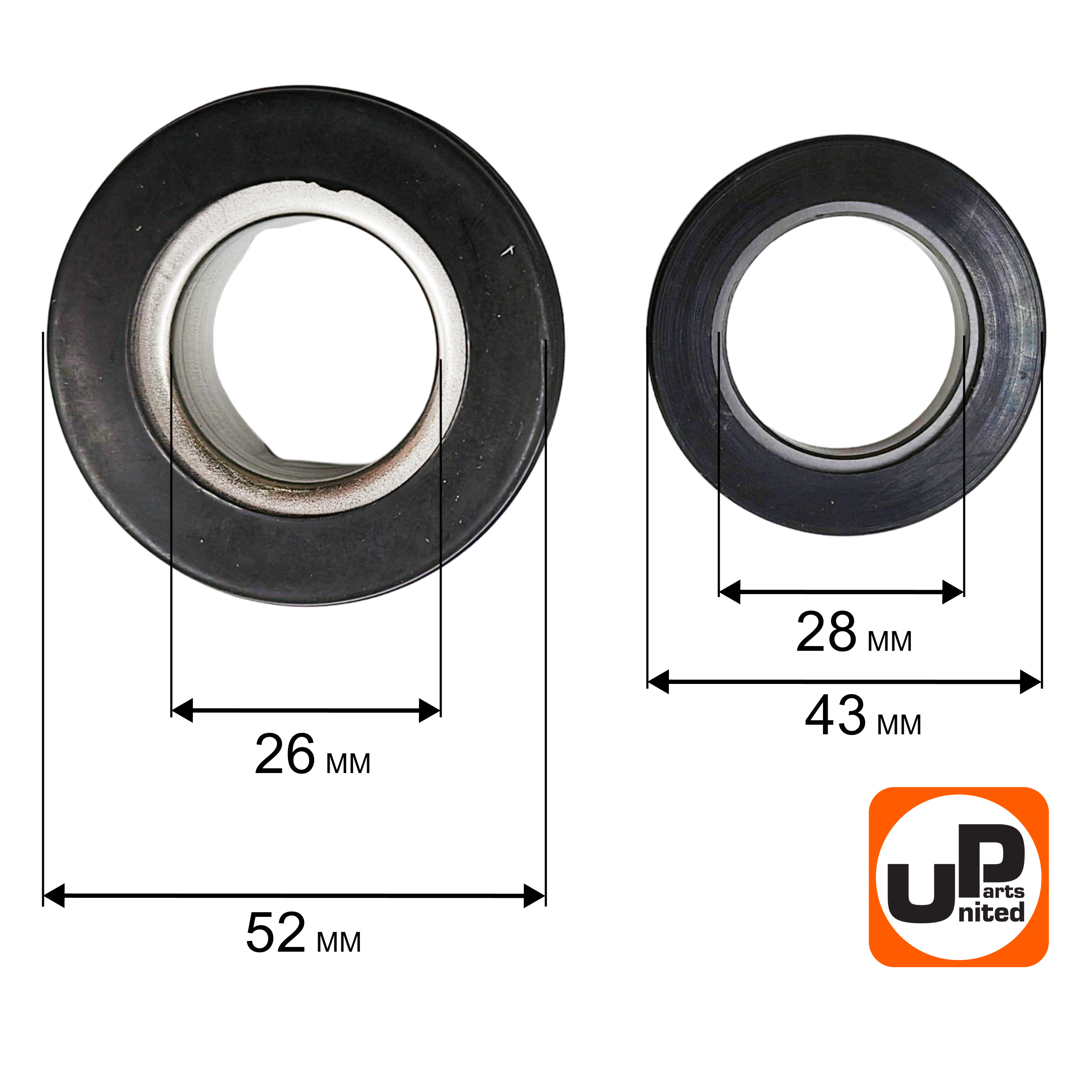 Сальник механический UNITED PARTS для грязевой мотопомпы HONDA/KOSHIN 3"-4", набор, шт