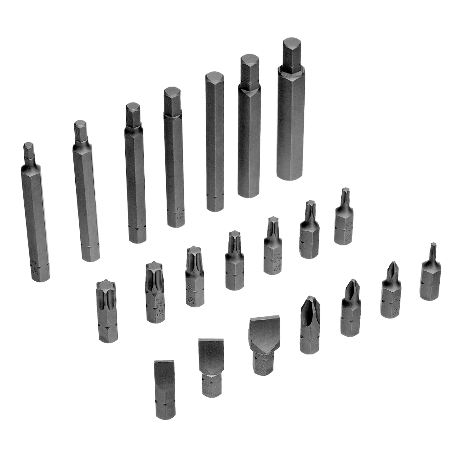 Набор инструментов, 1/2", 1/4", CrV, S2, пластиковый кейс, 122 предмета Denzel