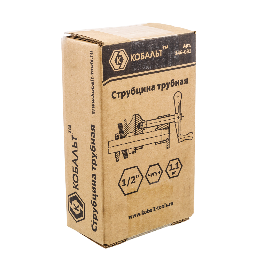 Струбцина КОБАЛЬТ трубная 1/2", коробка