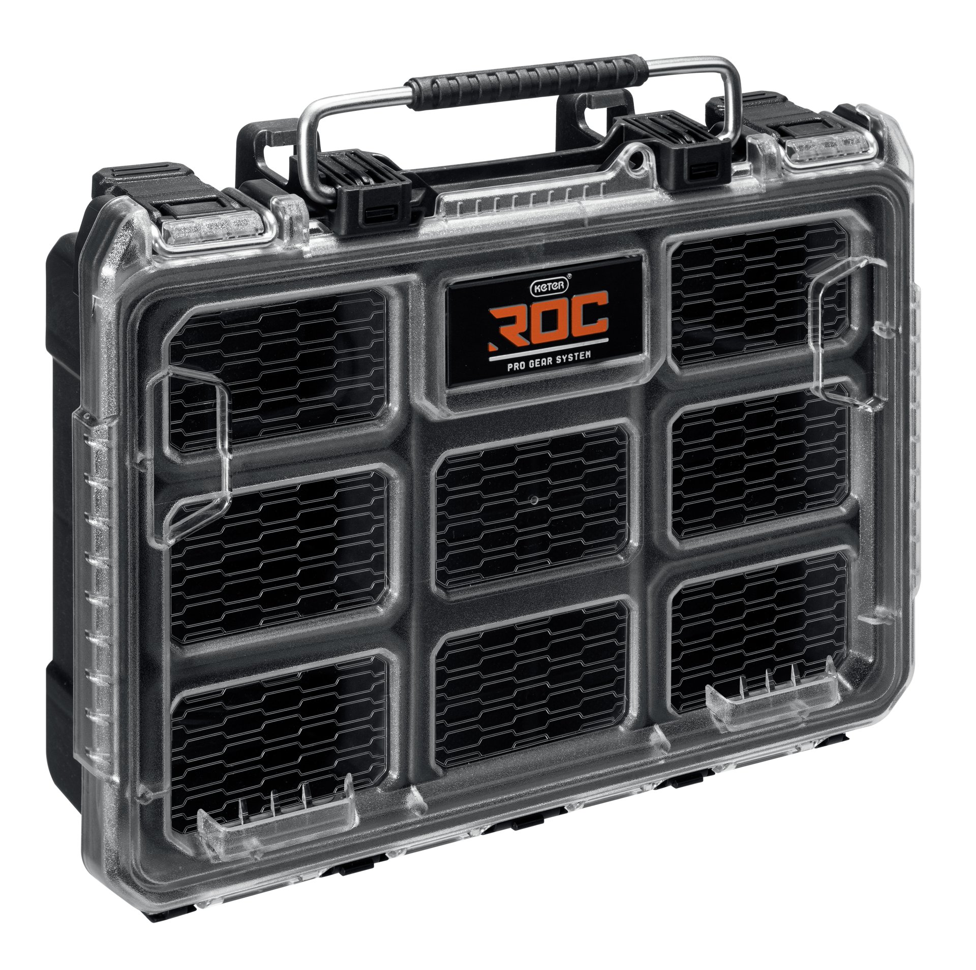 KETER ROC PRO GEAR 2.0 (14″) пластиковый органайзер, 7 съемных лотков (38376)