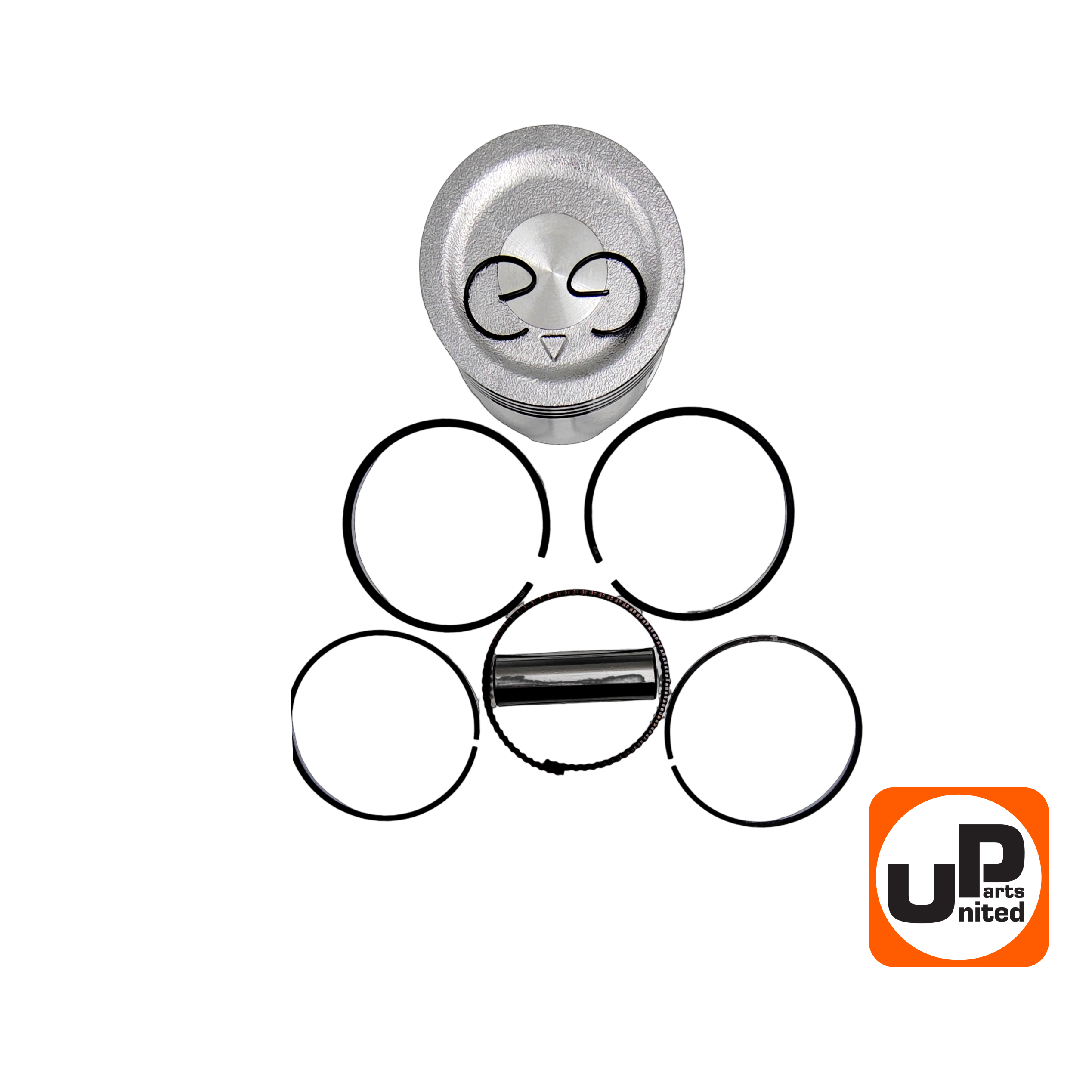 Поршень в сборе UNITED PARTS 168F, GX160 Ø68×54мм (кольцо 1,5мм), шт