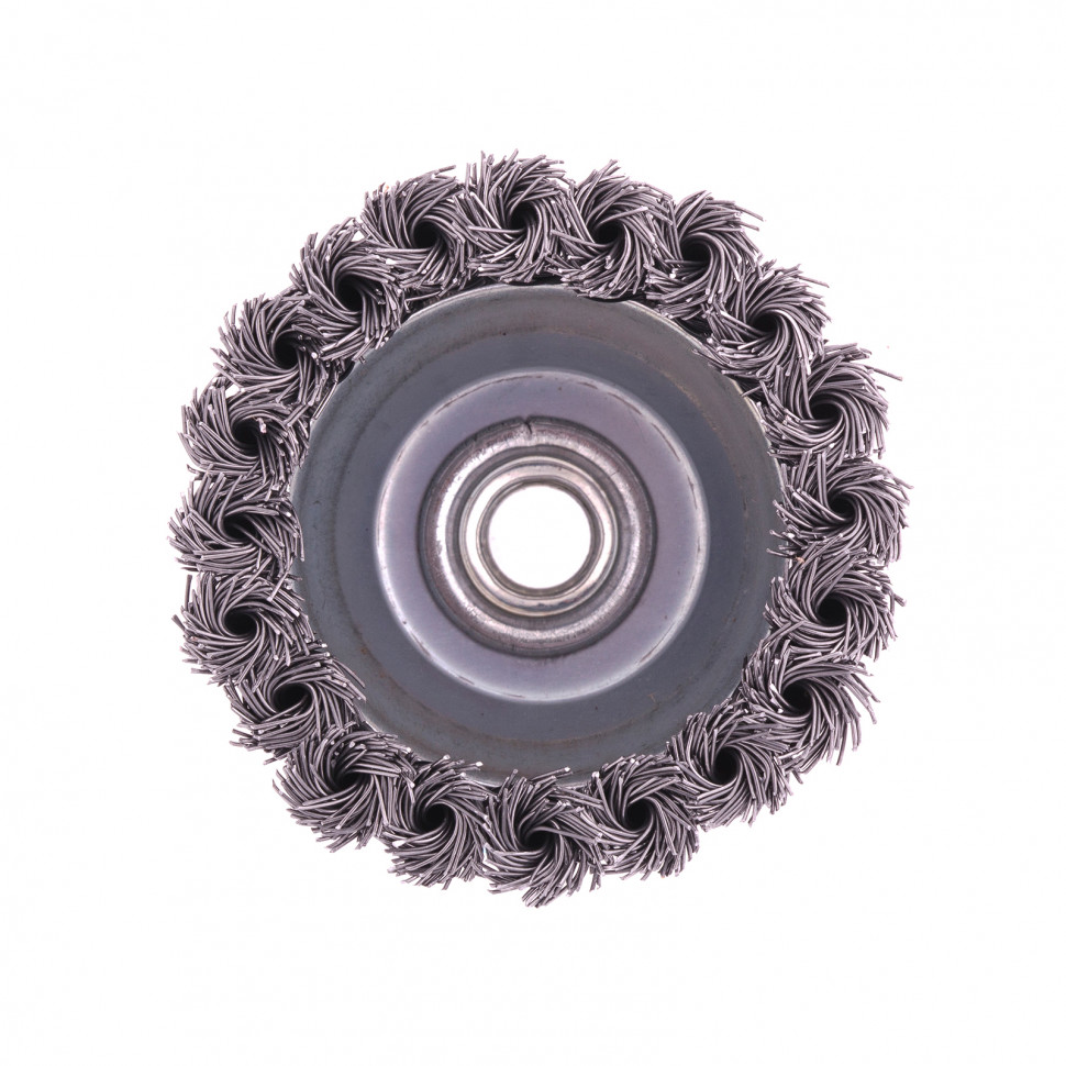Щетка для УШМ Heavy Duty, 80 мм, М14, "чашка", крученая проволока 0.5 мм Matrix
