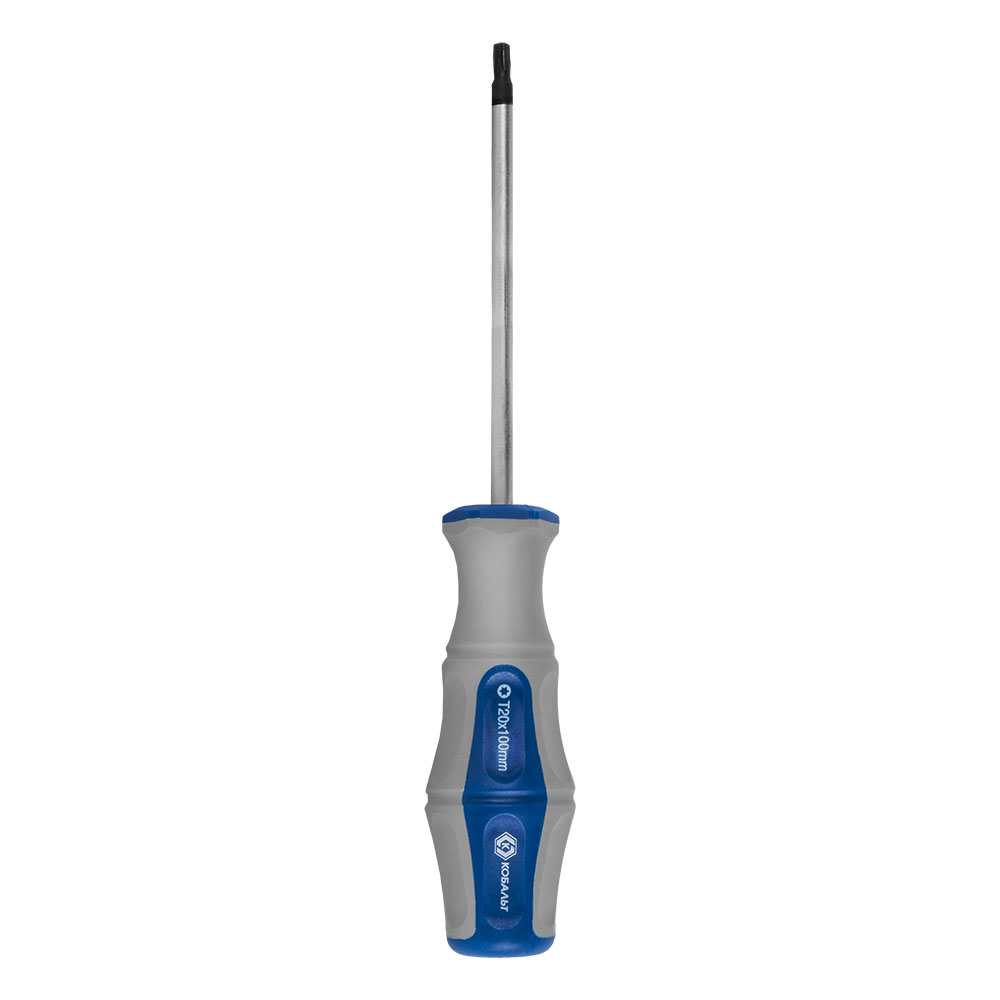 Отвертка с подвесом Torx Tamper-20х100 мм КОБАЛЬТ Ultra Grip CR-V 910-058