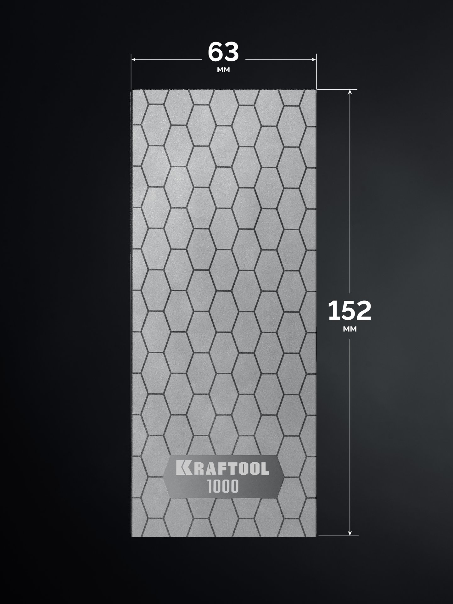 KRAFTOOL DIAMOND 63 х 152 мм, Р1000, пластина алмазная заточная (35710-1000)