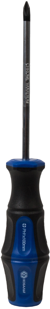 Отвёртка КОБАЛЬТ Ultra Grip PH-1 х 100 ммCR-V, двухкомпонентная рукоятка (1 шт.) подвес