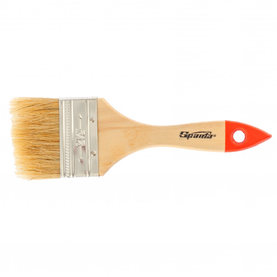 Кисть плоская Slimline 2.5" (63 мм) натуральная щетина, деревянная ручка Sparta