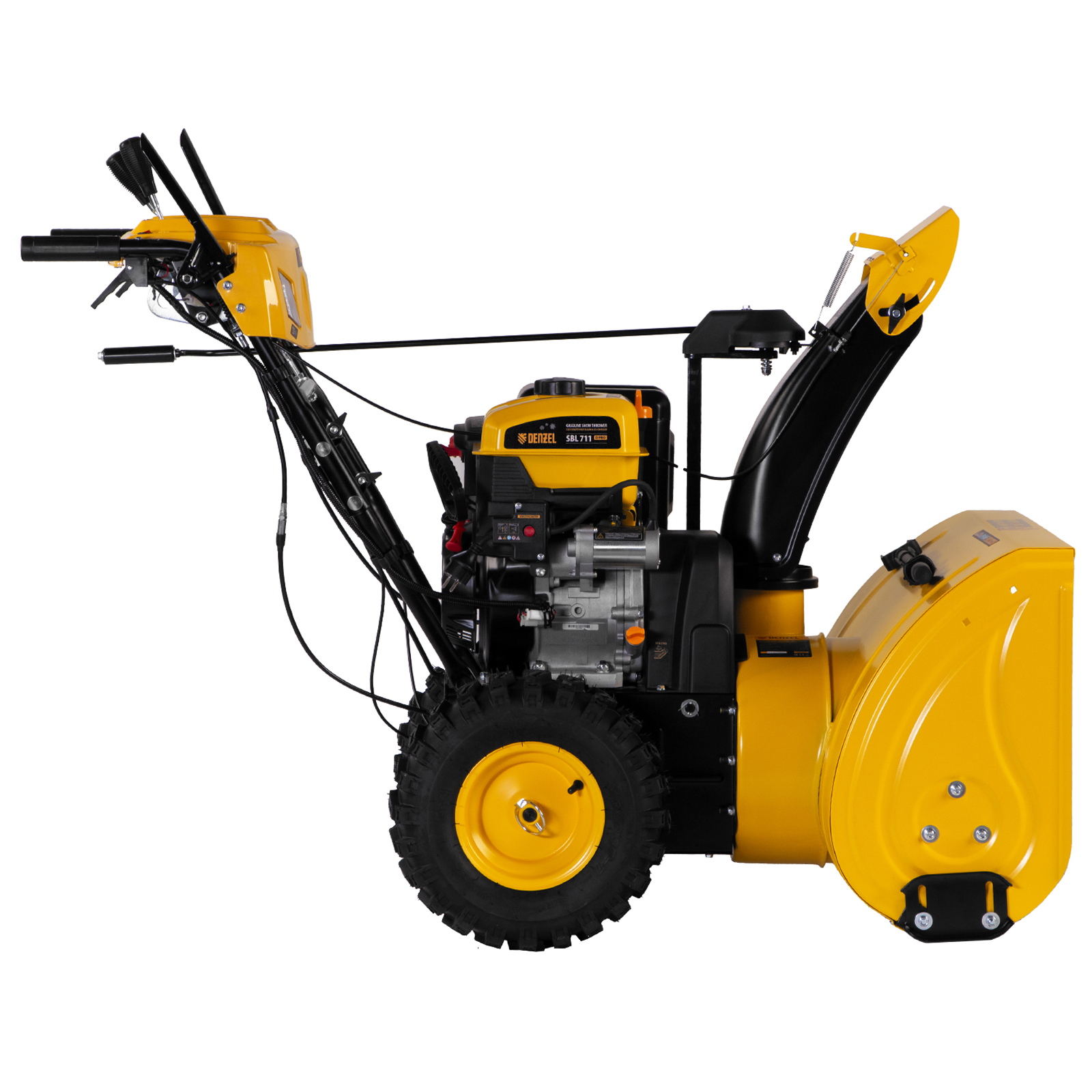Бензиновая снегоуборочная машина SBL 711D PRO, 302cc, эл.старт, фара, обогрев, блок. дифф. Denzel