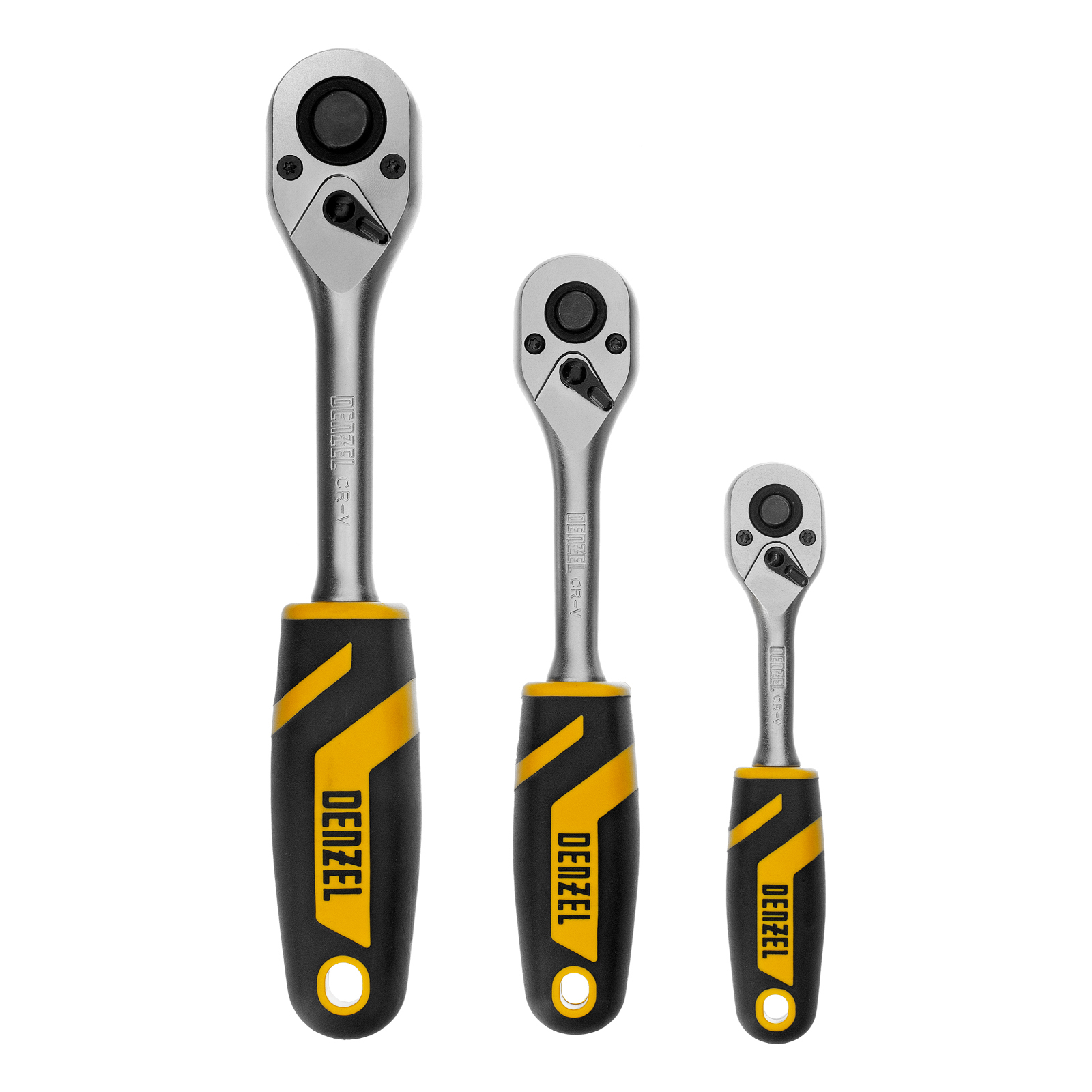 Набор инструментов, 1/2", 1/4", 3/8", CrV, S2, пластиковый кейс, 216 предметов Denzel