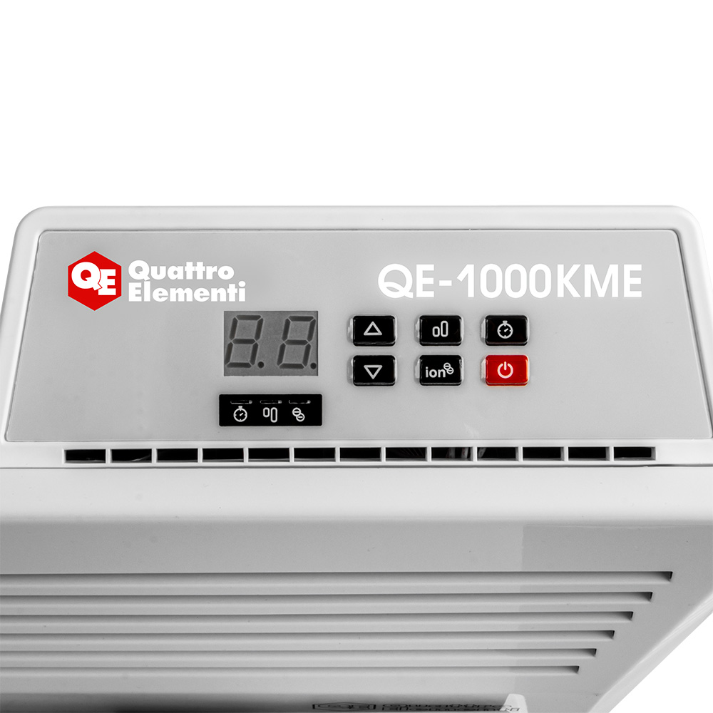 Нагреватель воздуха электрический QUATTRO ELEMENTI QE-1000KME конвекторный (1 кВт, с эл.блоком управления, ТЭН монолит.), шт