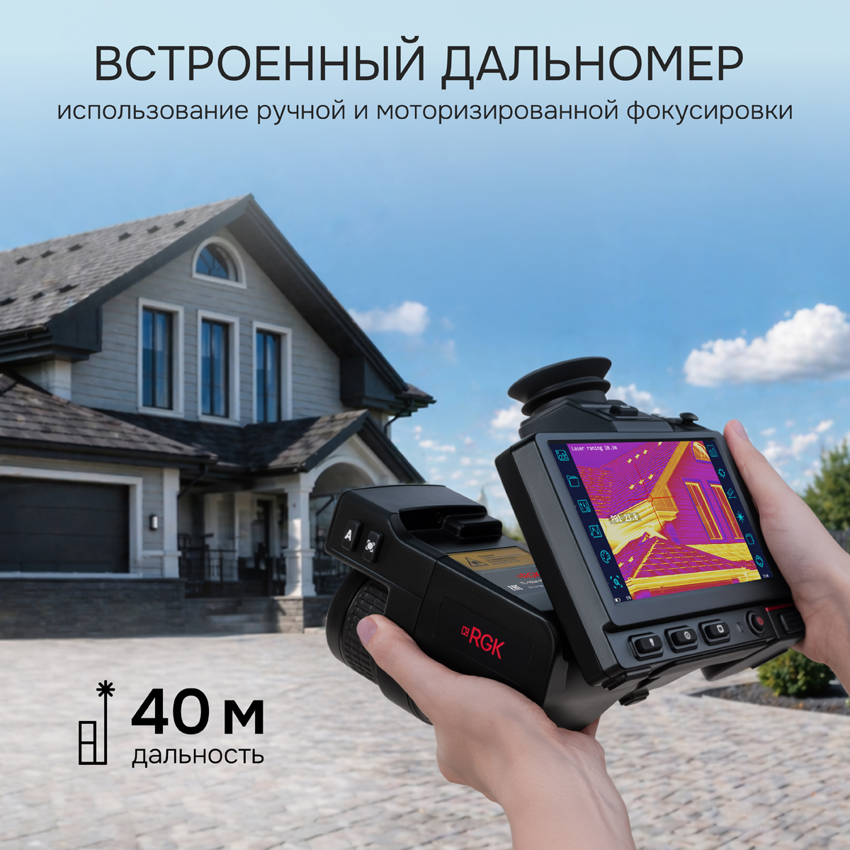 Тепловизор RGK TL-1024 Pro в комплекте с телеобъективом 14°