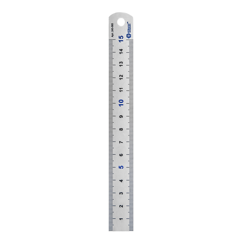 Линейка КОБАЛЬТ 150 × 19 × 0.7 мм, нерж.сталь