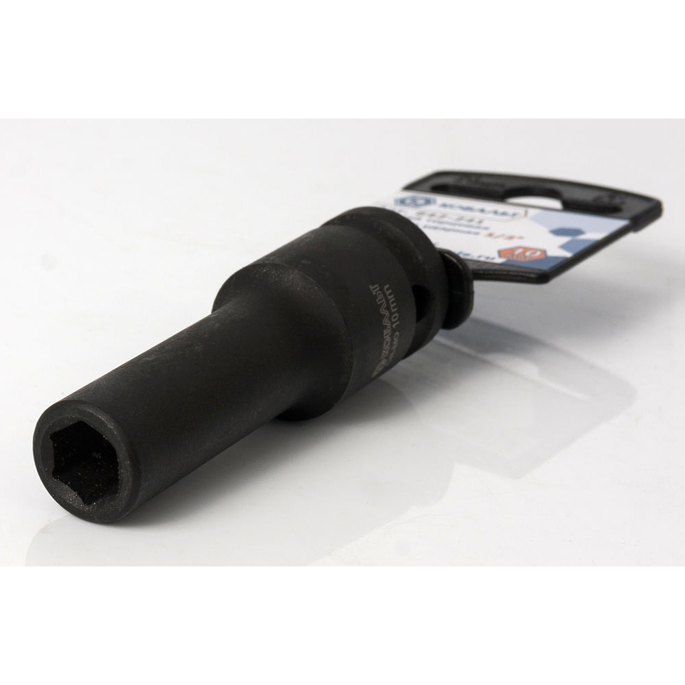 Головка торцевая глубокая ударная КОБАЛЬТ 1/2", 10 мм, Cr-Mo (1 шт.) подвес(1 шт.) подвес