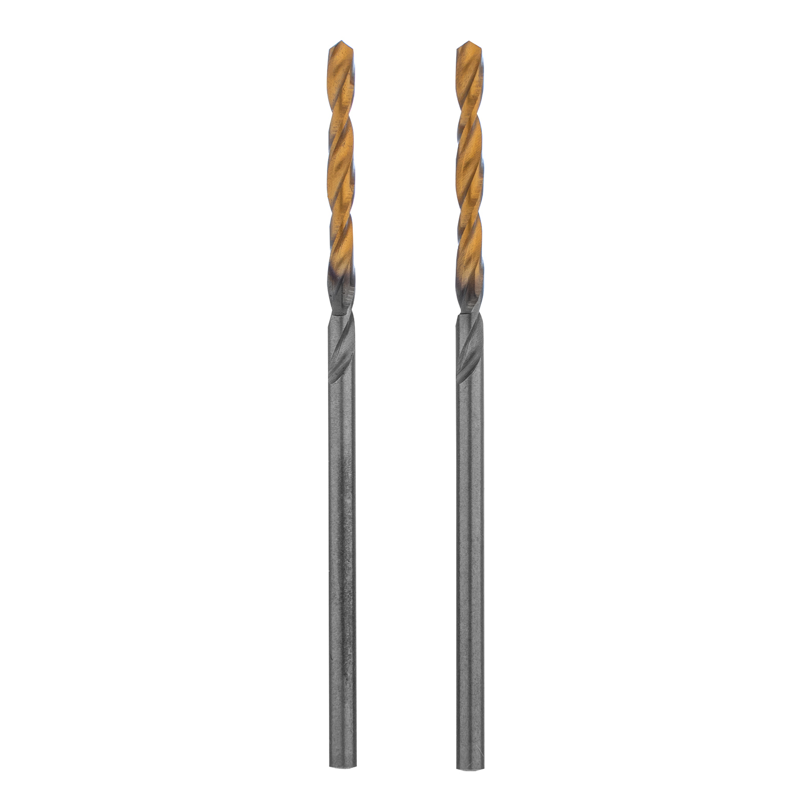Сверло спиральное по металлу 2 x 49 мм, Р6М5, Golden Tip , 2шт. Denzel