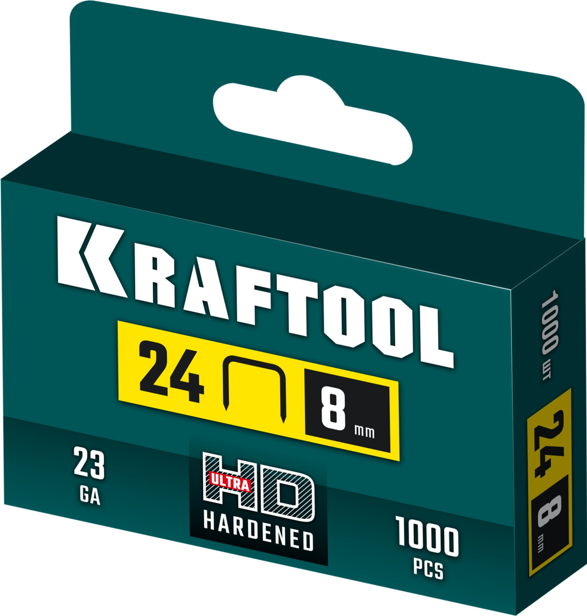KRAFTOOL скобы тип 24, 8 мм, калибр 23GA. 1000 шт (31724-08)