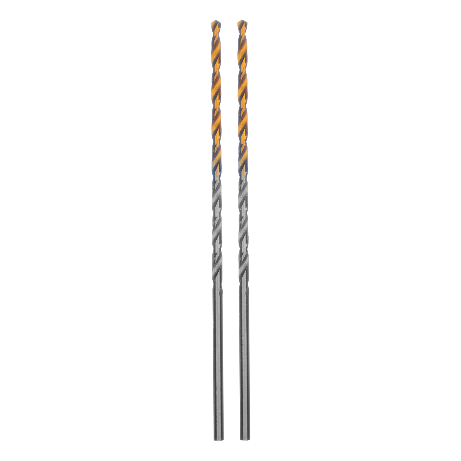 Сверло спиральное по металлу 2,5 х 95 мм Р6М5, Golden Tip, удлиненное, 2шт. Denzel