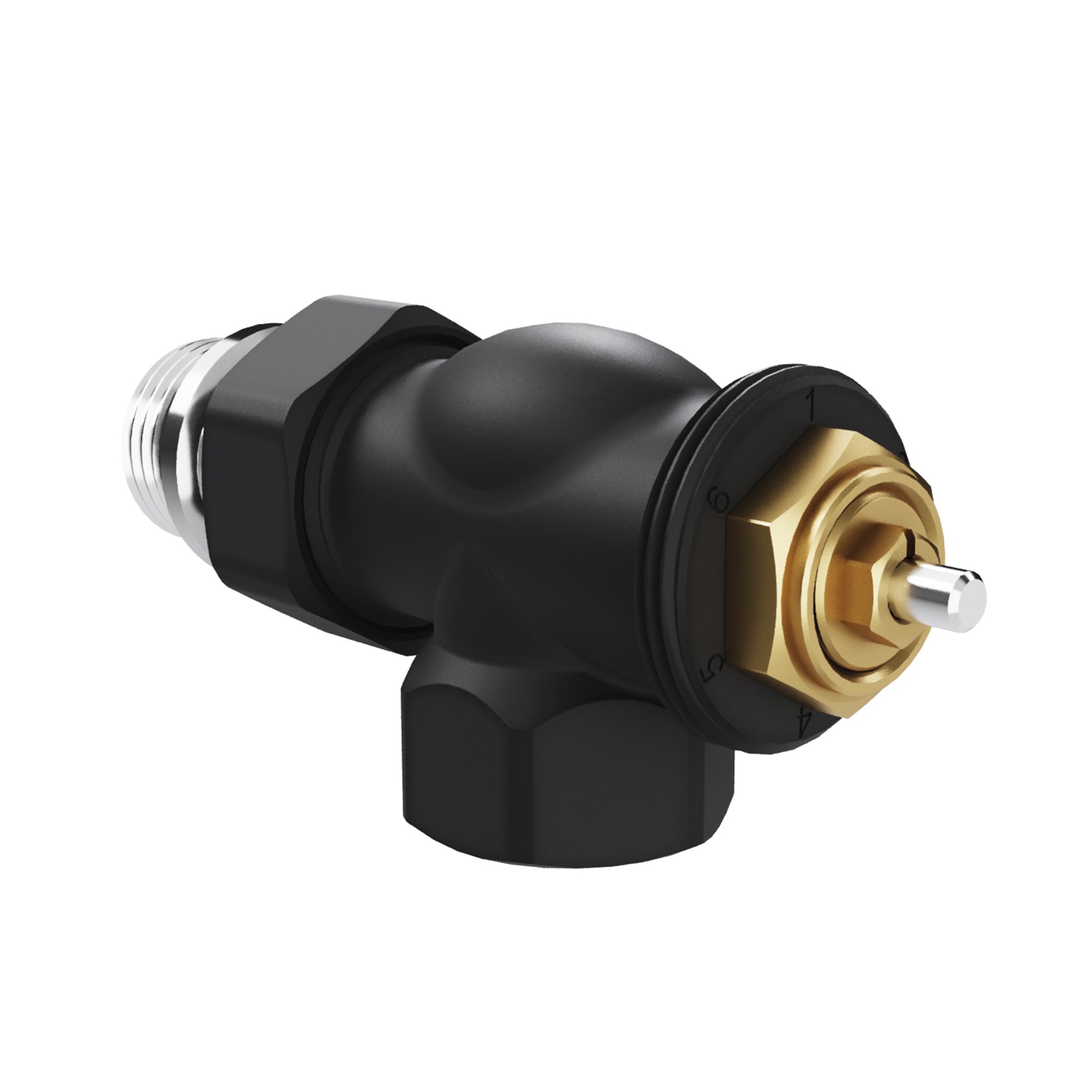 Набор термостатический осевой Royal Thermo Design 1/2"М30х1,5 (Черный)